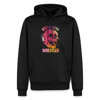 Kampfsport Ringen Wrestling Ringer I Böser Alter - Männer Premium Bio Hoodie - Schwarz - Vorne - Nico (187cm)