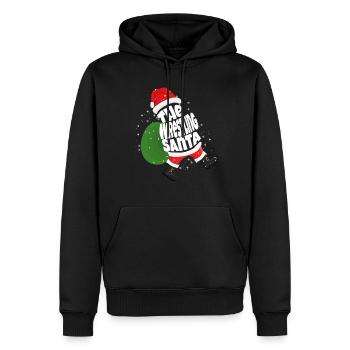 Lutteur The Wrestling Santa Claus Wrestling - Sweat à capuche Premium bio Homme - noir - Devant - Nico (187cm)