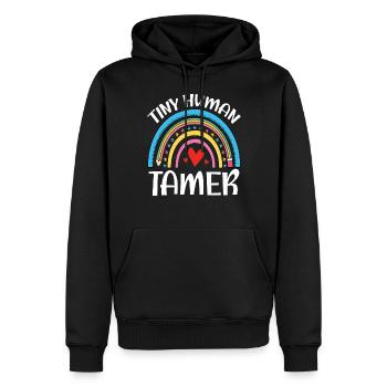 Enseignant Tiny Human Tamer - Sweat à capuche Premium bio Homme - noir - Devant - Nico (187cm)