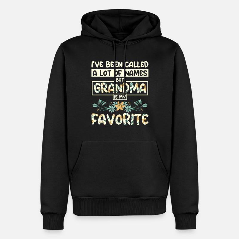 Grand-mère est mon nom préféré - Sweat à capuche Premium bio Homme - noir