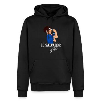 El Salvador girl, el salvador - Men’s Premium Organic Hoodie - black - Front - Nico (187cm)