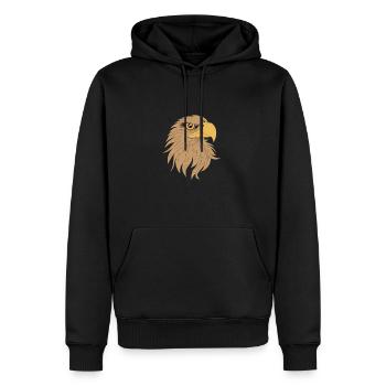 Bird of Prey Head Predator Eagle Falcon Hawk Hawk - Men’s Premium Organic Hoodie - black - Front - Nico (187cm)