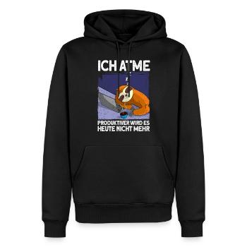 Produktiver wird es nicht mehrFaultier Geschenk - Männer Premium Bio Hoodie - Schwarz - Vorne - Nico (187cm)