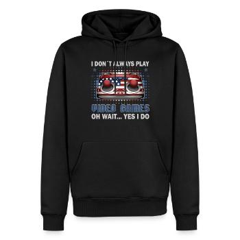 Jeux Je ne joue pas toujours jeux vidéo Gamer - Sweat à capuche Premium bio Homme - noir - Devant - Nico (187cm)