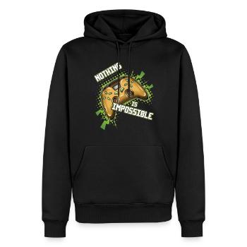Gaming Nothing Is Impossible Gamer Video Game - Men’s Premium Organic Hoodie - black - Front - Nico (187cm)