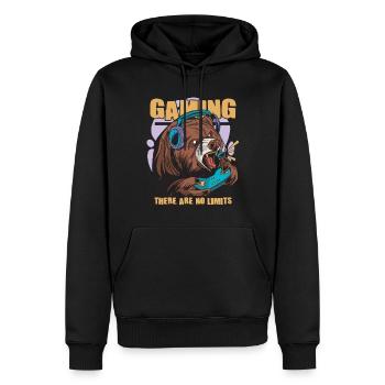 Jeu Il n’y a pas de limites Nerd Gamer Jeu vidéo - Sweat à capuche Premium bio Homme - noir - Devant - Nico (187cm)