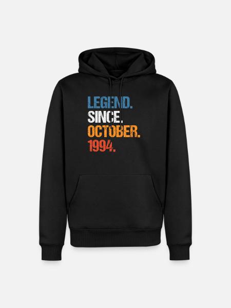 Legend Since October 1994 Birthday - Men’s Premium Organic Hoodie - black