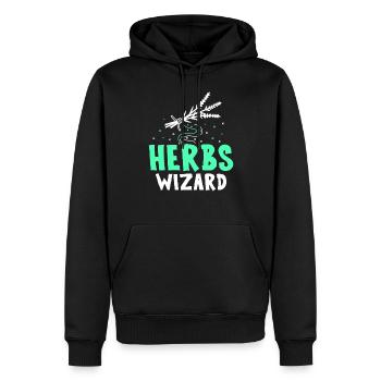 Kräuter Zauberer Kraut Kräuterkunde Kräutergarten - Männer Premium Bio Hoodie - Schwarz - Vorne - Nico (187cm)