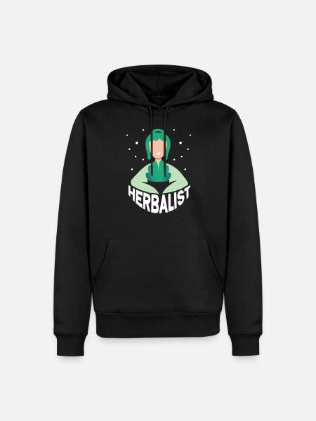 Kräutersammler Kräuter Kraut Kräutergarten - Männer Premium Bio Hoodie - Schwarz