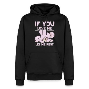 Si tu m’aimes, laisse-moi reposer Koalas Koalas - Sweat à capuche Premium bio Homme - noir - Devant - Nico (187cm)