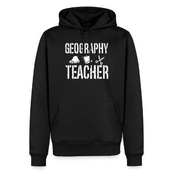 Geographielehrer Geograph Geographie Beruf - Männer Premium Bio Hoodie - Schwarz - Vorne - Nico (187cm)