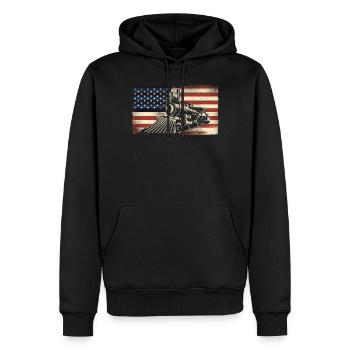 Steam Train Driver Trainspotting - Männer Premium Bio Hoodie - Schwarz - Vorne - Nico (187cm)