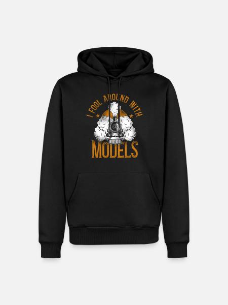 Steam Train Driver Trainspotting - Men’s Premium Organic Hoodie - black