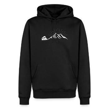 Steam Train Driver Trainspotting - Men’s Premium Organic Hoodie - black - Front - Nico (187cm)