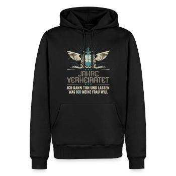 45 Jahre verheiratet kann tun 45.Hochzeitstag - Männer Premium Bio Hoodie - Schwarz - Vorne - Nico (187cm)