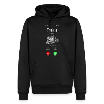 Steam Train Driver Trainspotting - Männer Premium Bio Hoodie - Schwarz - Vorne - Nico (187cm)