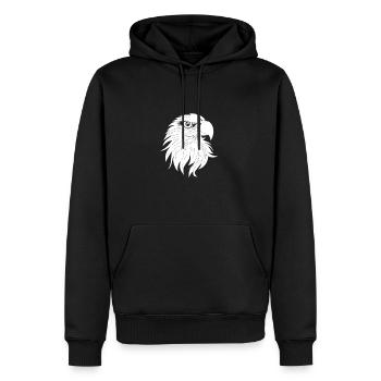 Bird of Prey Head Predator Eagle Falcon Hawk Hawk - Men’s Premium Organic Hoodie - black - Front - Nico (187cm)