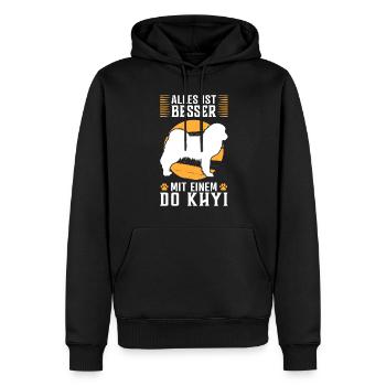 Alles ist besser mit einem Do Khyi Tibetdogge - Männer Premium Bio Hoodie - Schwarz - Vorne - Nico (187cm)