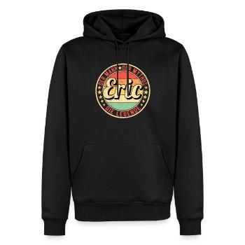 Eric Der Mann Der Mythos Die Legende - Männer Premium Bio Hoodie - Schwarz - Vorne - Nico (187cm)