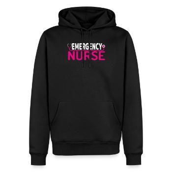 Emergency Nurse - Men’s Premium Organic Hoodie - black - Front - Nico (187cm)