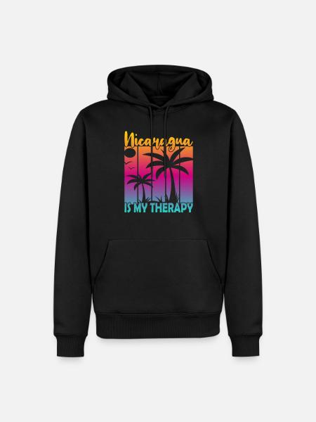 Nicaragua Is My Therapy - Men’s Premium Organic Hoodie - black