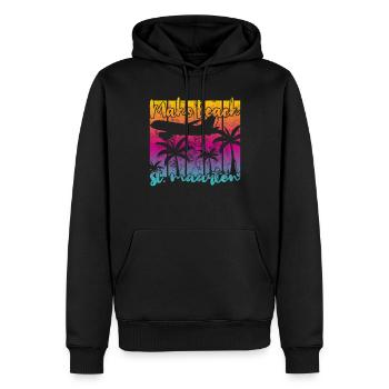 Maho Beach St. Maarten - Männer Premium Bio Hoodie - Schwarz - Vorne - Nico (187cm)