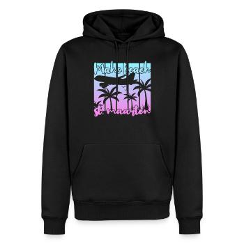 Maho Beach St. Maarten - Männer Premium Bio Hoodie - Schwarz - Vorne - Nico (187cm)