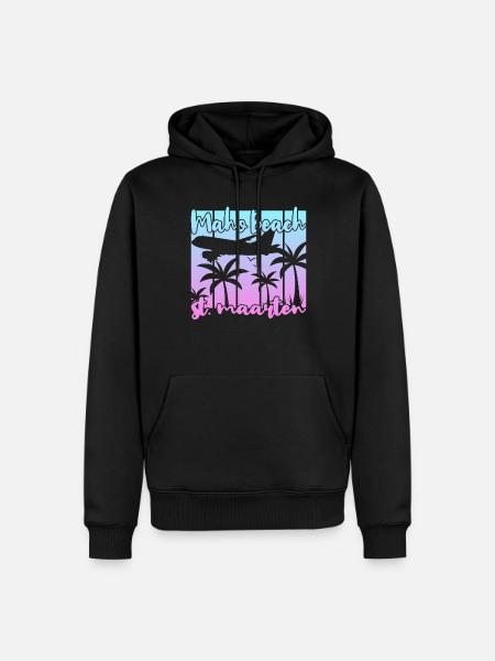Maho Beach St. Maarten - Männer Premium Bio Hoodie - Schwarz