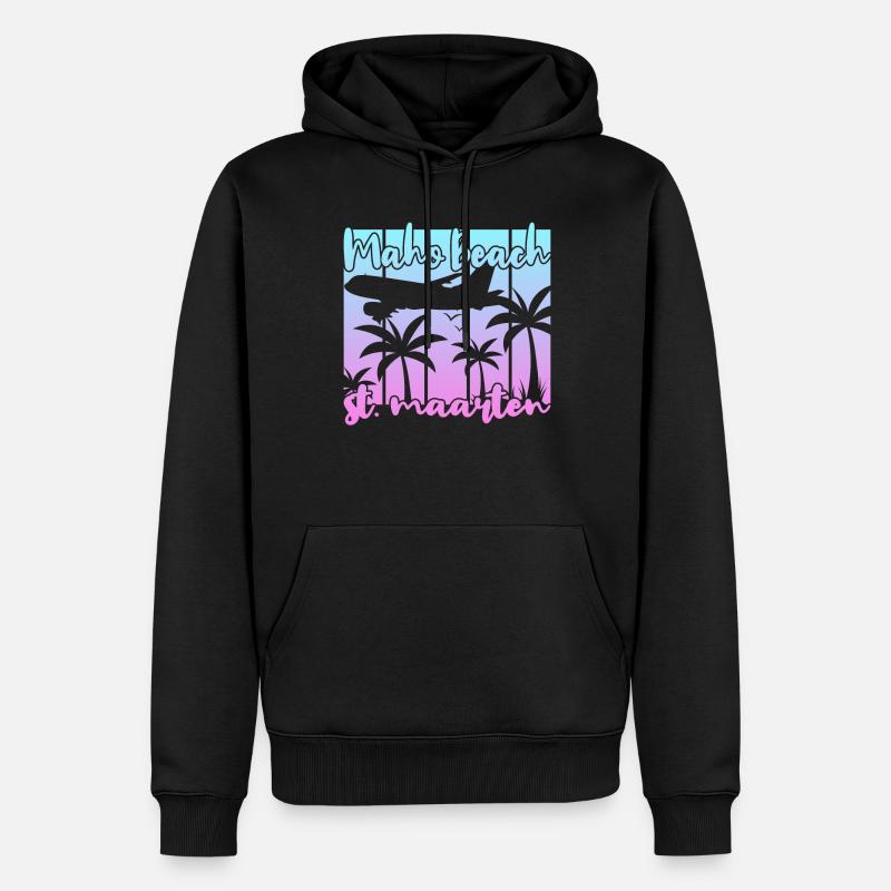Maho Beach St. Maarten - Sweat à capuche Premium bio Homme - noir