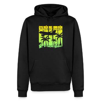 Maho Beach St. Maarten - Männer Premium Bio Hoodie - Schwarz - Vorne - Nico (187cm)