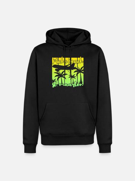 Maho Beach St. Maarten - Men’s Premium Organic Hoodie - black