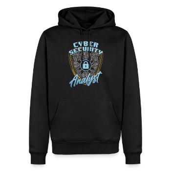 Analyst Für Cybersicherheit Cybersecurity Hacker - Männer Premium Bio Hoodie - Schwarz - Vorne - Nico (187cm)
