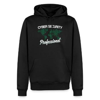 Cybersecurity Specialist Hacker Cybersecurity - Men’s Premium Organic Hoodie - black - Front - Nico (187cm)