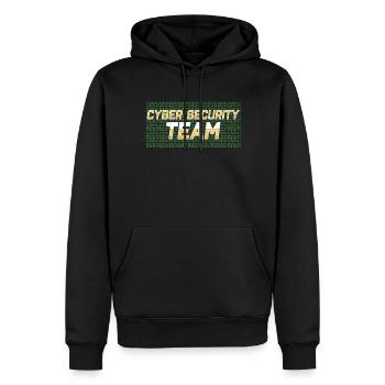 Cyber Sicherheit Team Hacker Hack Cybersecurity - Männer Premium Bio Hoodie - Schwarz - Vorne - Nico (187cm)