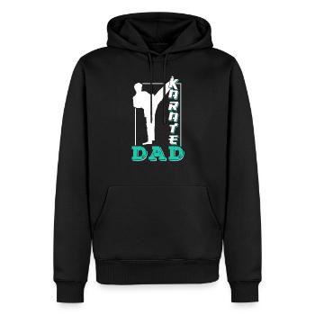 Karate Vater Kampfkunst Kämpfer Kampfsport - Männer Premium Bio Hoodie - Schwarz - Vorne - Nico (187cm)