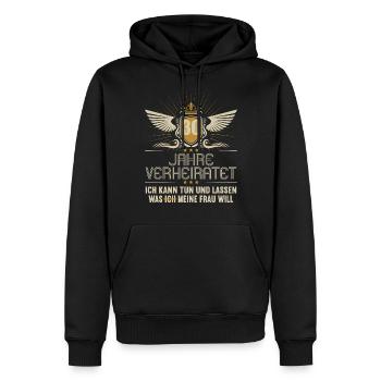 30 Jahre verheiratet kann tun 30.Hochzeitstag - Männer Premium Bio Hoodie - Schwarz - Vorne - Nico (187cm)