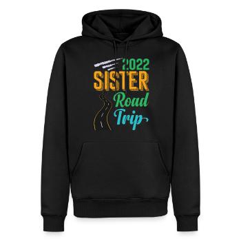 2022 Sister Road Trip Vacation Girls Retro Vintage - Männer Premium Bio Hoodie - Schwarz - Vorne - Nico (187cm)