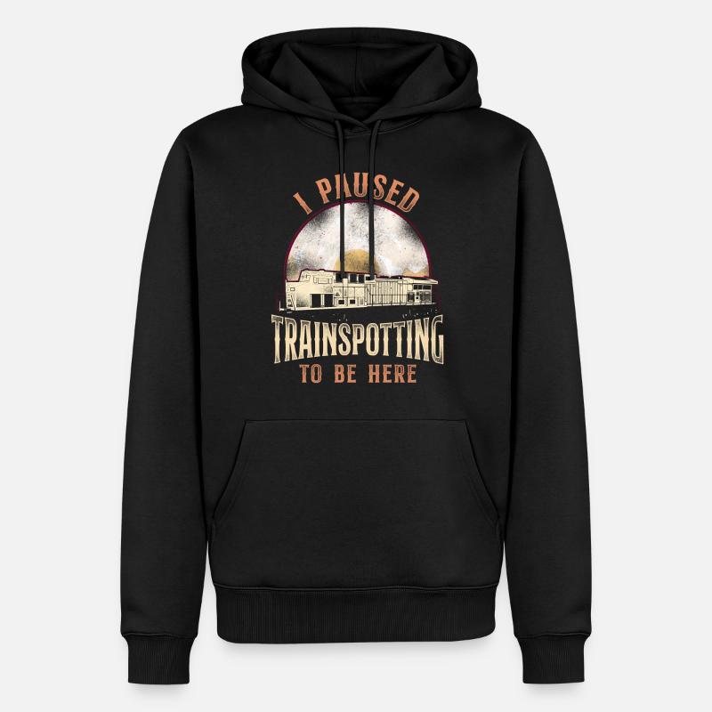 Freight Diesel Train Driver - Men’s Premium Organic Hoodie - black