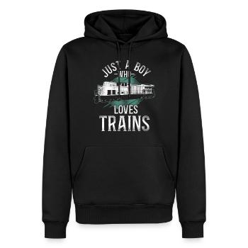 Freight Diesel Train Driver - Men’s Premium Organic Hoodie - black - Front - Nico (187cm)