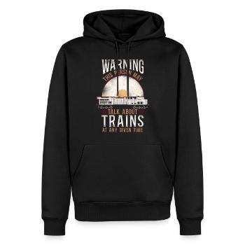 Freight Diesel Train Driver - Men’s Premium Organic Hoodie - black - Front - Nico (187cm)
