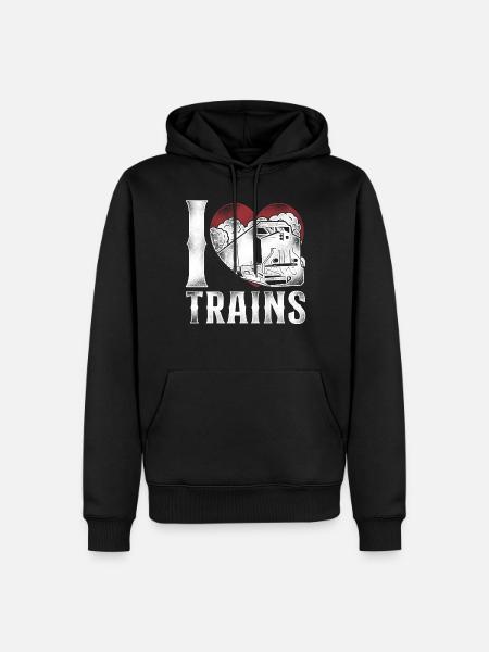Freight Diesel Train Driver - Men’s Premium Organic Hoodie - black