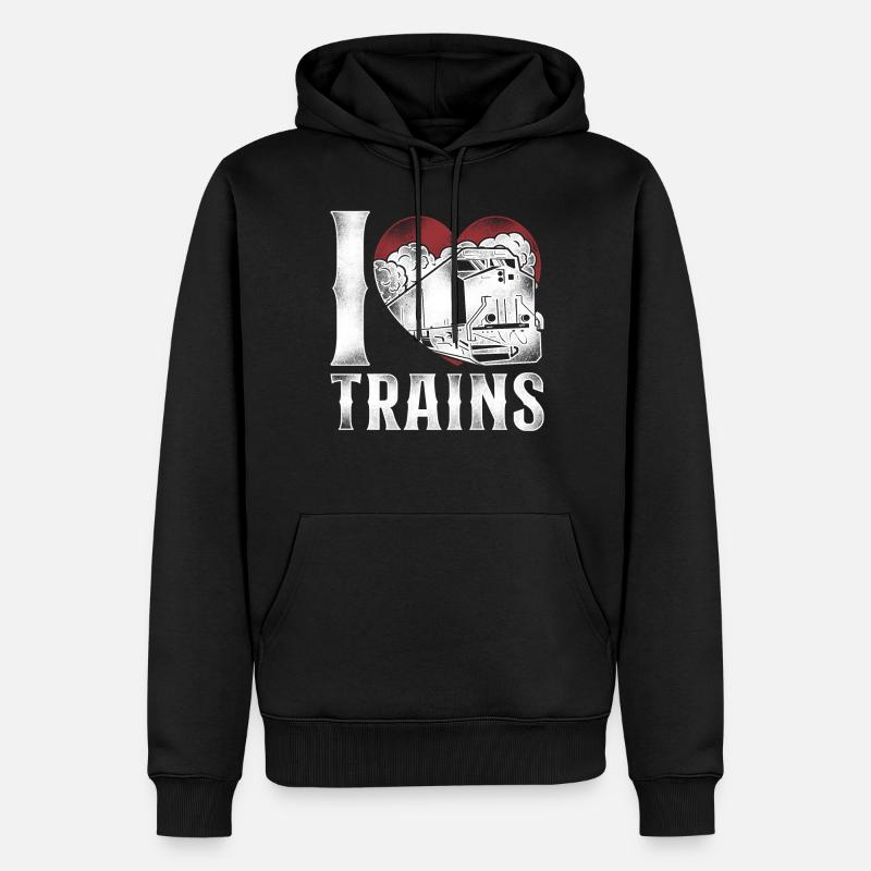 Freight Diesel Train Driver - Männer Premium Bio Hoodie - Schwarz