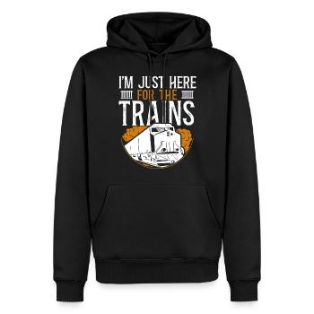 Freight Diesel Train Driver - Men’s Premium Organic Hoodie - black - Front - Nico (187cm)