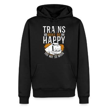 Freight Diesel Train Driver - Men’s Premium Organic Hoodie - black - Front - Nico (187cm)