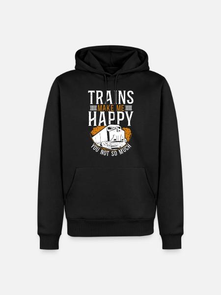 Freight Diesel Train Driver - Men’s Premium Organic Hoodie - black
