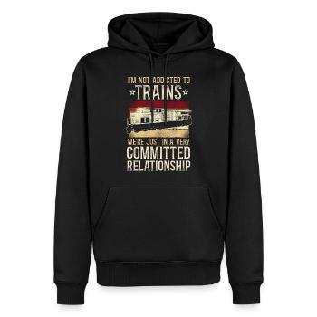 Freight Diesel Train Driver - Men’s Premium Organic Hoodie - black - Front - Nico (187cm)
