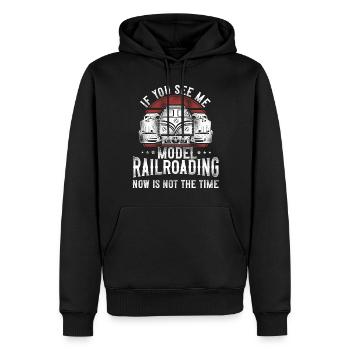Freight Diesel Train Driver - Men’s Premium Organic Hoodie - black - Front - Nico (187cm)