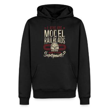 Freight Diesel Train Driver - Männer Premium Bio Hoodie - Schwarz - Vorne - Nico (187cm)