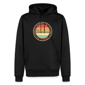 Hermann Der Mann Der Mythos Die Legende - Männer Premium Bio Hoodie - Schwarz - Vorne - Nico (187cm)