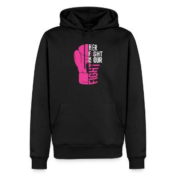 Votre combat est notre combat - Sweat à capuche Premium bio Homme - noir - Devant - Nico (187cm)